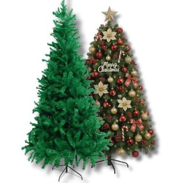 Imagem de Árvore de Natal Gigante de Luxo 1,80m com 800 Galhos Hiper Realistas e Base de Ferro | Pinheiro Verde, Decoração Natalina de Luxo para Casa, Empresa ou Vitrine, Premium