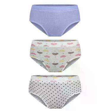 Imagem de Calcinha Lobinha Infantil Estampada 18110-089 C/3, Sortido 0906, M