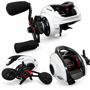 Imagem de Carretilha Pesca Lançamento Sense 10 Rolamentos Drag 6kg Lado da Maniv