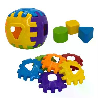 Imagem de Cubo Didático Monta e Desmonta com 3 Peças de Encaixar - JXP BRINK