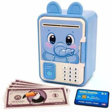 Imagem de Cofrinho Eletrônico Infantil Digital Biométrico Senha Segurança Aprend