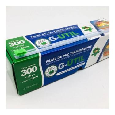 Imagem de Caixa Rolo De Filme Pvc 28cm X 300 Metros Trilho Cortante - Sem marca