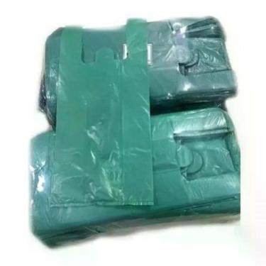 Imagem de Sacola Plástica Reciclada 40x50 Pacote de 3 kg Alta Resistência Reforçada Azul, Verde, Preto Higipack