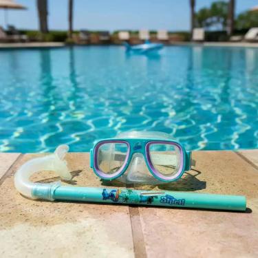 Imagem de Mascara de Mergulho Silicone Snorkel Infantil Natação Stitch - Etitoys