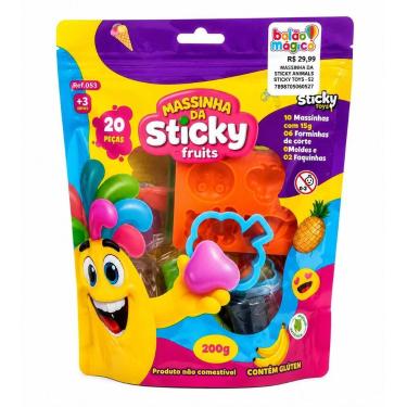 Imagem de Massinha de modelar fruits 20 peças - sticky toys