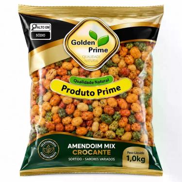 Imagem de AMENDOIM GOLDEN PRIME 1kg CROCANTE MIX SORTIDO - GOLDEM PRIME