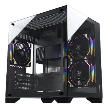Imagem de Gabinete Gamer Aquário Fortrek Clarity - Vidro Temperado - Micro-ATX - Preto - 83456
