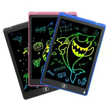 Imagem de LOUSA TABLET INFANTIL DIGITAL ESCREVER E DESENHAR 12" Preta - PONTO DO