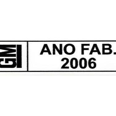 Imagem de Adesivo Plaqueta Ano Fabricação GM Chevrolet 9524 2006 - SPTS