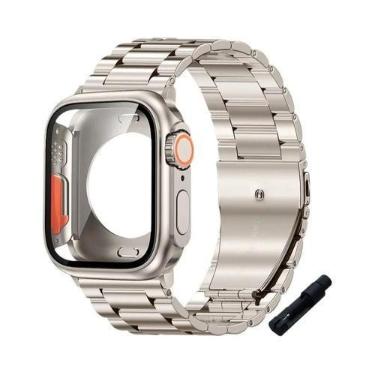 Imagem de Pulseira De Aço Inoxidável Para Apple Watch 45mm 41mm 40mm 44mm Bracel