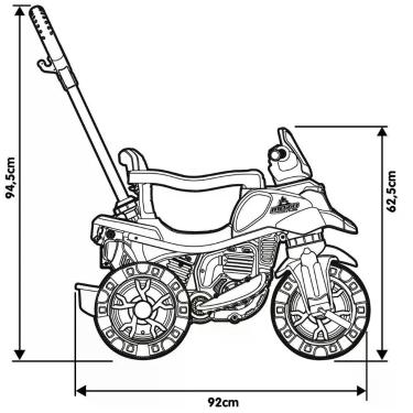 Imagem de Triciclo Infantil Moto Pedal Haste Azul Plástico Assento Ergonômico Gu