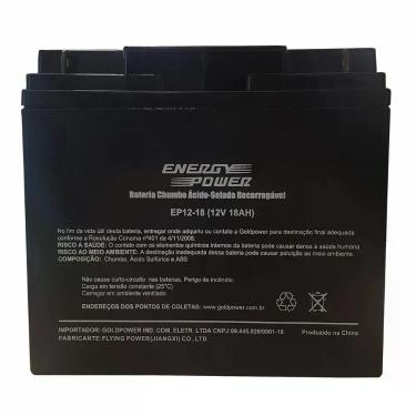 Imagem de Bateria Selada Para Nobreak Energypower Ep12-18, Vrla, Recarregável, 12v 18ah - 1ep023