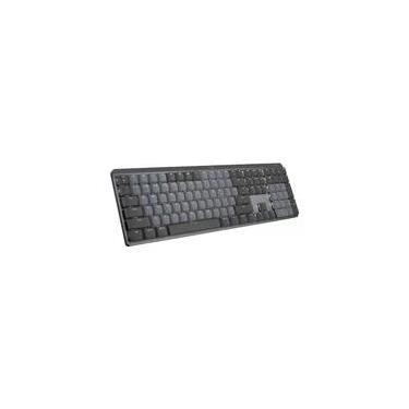 Imagem de Teclado Mecânico Sem Fio Logitech MX Mechanical, Iluminação, Switch Tactile Quiet, Bluetooth, USB, Preto - 920-010760