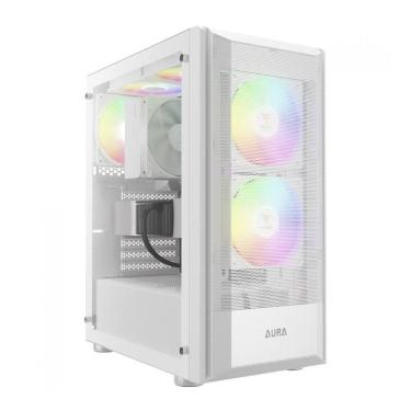 Imagem de Gabinete Gamdias Aura Gc6 Wh Argb Atx Mid Tower Lateral De Vidro Tempe