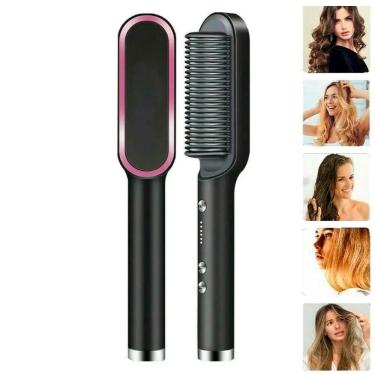Imagem de Escova 3 em 1 Secadora Alisa Cabelo Turbo 110/220v Bivolt - DESERT