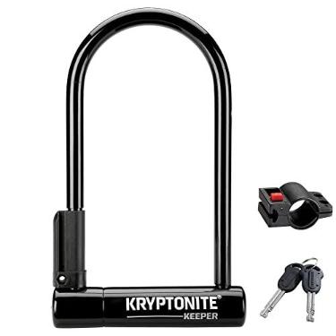 Imagem de Kryptonite Keeper Bloqueio em U antifurto padrão, resistente, manilha de 12 mm, preto, trava de combinação, vida útil