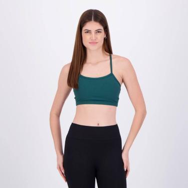 Imagem de Top Fila Life Feminino Verde e Branco, M