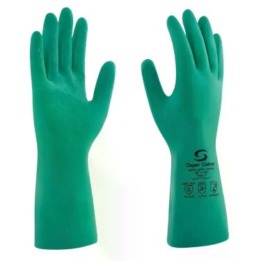 Imagem de Luva Borracha Nitrílica Super Nitro Green CA 33334 - 1 Par - SUPERSAFE