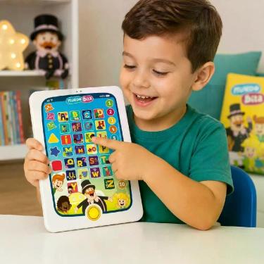 Imagem de Tablet Infantil Educativo Interativo Mundo Bita Musical com Som e Canções Oficiais Branco Yeet