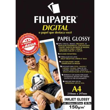 Imagem de Papel Fotografico INKJET A4 GLOSSY 150G - Filiperson