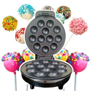 Imagem de Maquina De Cake Pop 12 Bolinhos Cupcake Crepeira 110V e 220V 1000W Antiaderente Mini (110V)