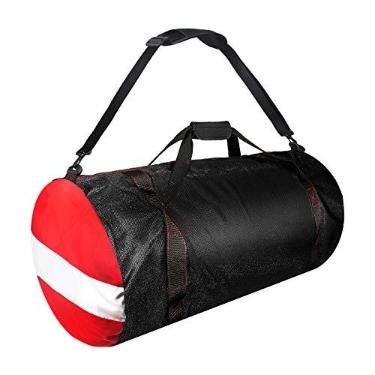Imagem de Bolsa de mergulho de malha de 76 cm – Bolsa esportiva de mergulho e mergulho de secagem rápida para nadadeiras, máscara, roupa de mergulho – Bolsa de mergulho de malha grande durável com alça de ombro