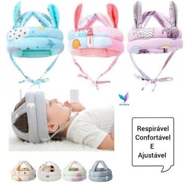 Imagem de Bebê Chapéu Anti-colisão Protetor Ajustável Cabeça RESPIRÀVEL - SMALL 