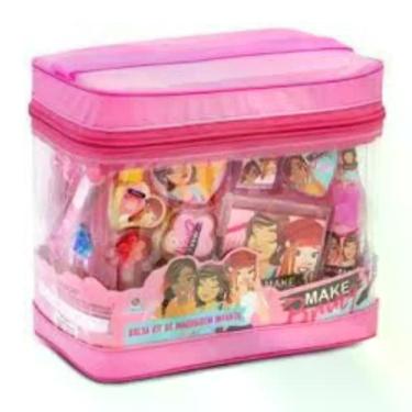 Imagem de Kit Maquiagem Infantil Bolsa Maleta Sombra - Batons - Gloss - Polibrin