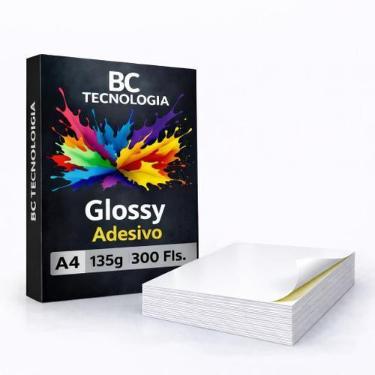 Imagem de Papel Fotográfico Adesivo 135g A4 Glossy Prova Dágua 300 Folhas - Best