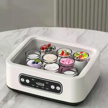 Imagem de Iogurteira Automática 110V com 9 Potes de Vidro Iogurte Natural Timer 