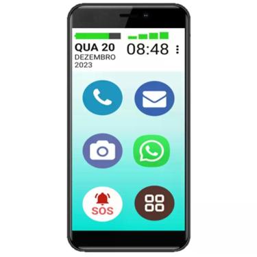 Imagem de Vovô&vovófone 4g 128gb tela 6.5 4gb ram fácil uso sos - Multi, 128GB, 