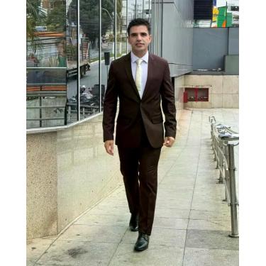 Imagem de Traje Masculino Slim Poliviscose Marrom - Victor Varrens, 50