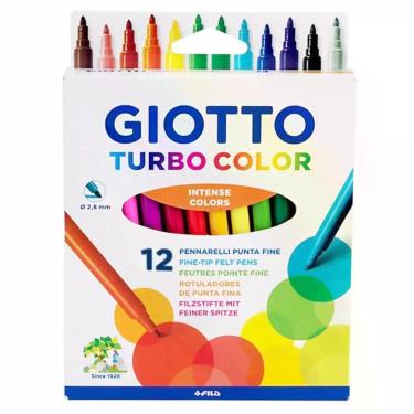 Imagem de Caneta Hidrográfica Giotto Turbo Color com 12 Cores