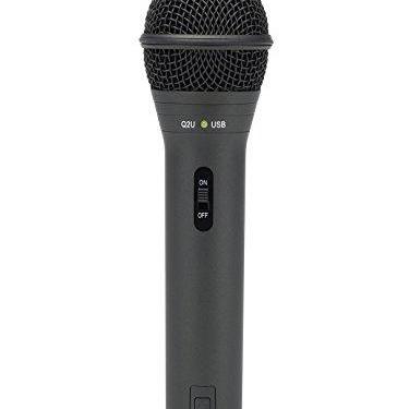 Imagem de SAMSON Pacote de gravação e podcasting de microfone USB dinâmico portátil Q2U (preto)