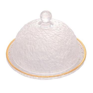 Imagem de Queijeira Com Tampa Lyor Petra 19,5cm Cristal