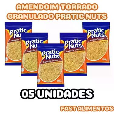 Imagem de Combo 5 amendoim granulado 1 kg pratic nuts
