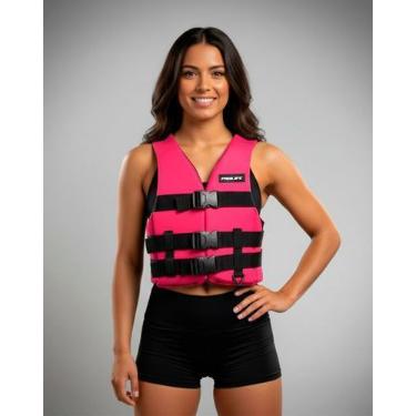 Imagem de Colete Flutuador Simetria - Prolife, Rosa, G (Até 90Kg)