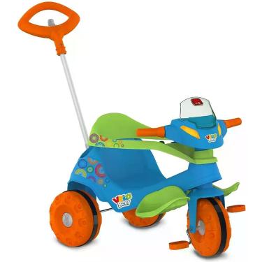 Imagem de Triciclo Velobaby G2 Passeio & Pedal Azul Bandeirante