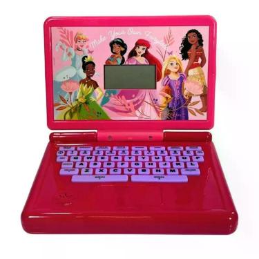 Imagem de Laptop Infantil Princesa Bilíngue Ensina Letras e Números Roxo Candide 22CM 54040