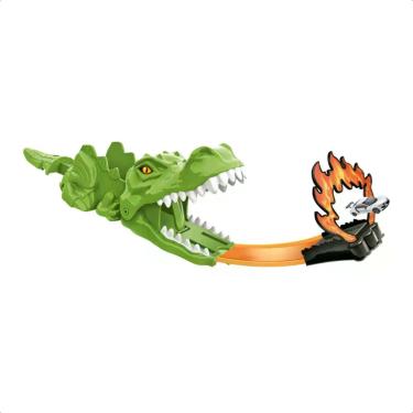 Imagem de Super Pista Animal de Dinossauro com Carrinho de Metal Manobra Radical