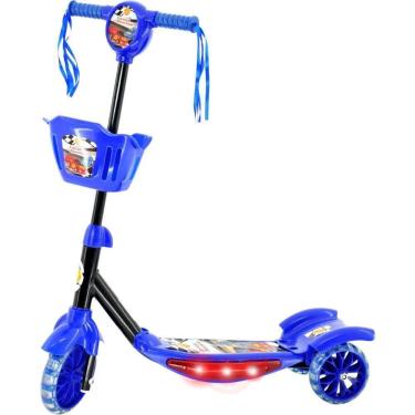 Imagem de Patinete Azul C/LUZ,SOM e Cesta - DM TOYS