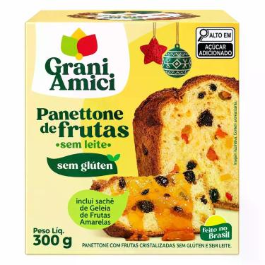 Imagem de Panetone de Frutas Sem Glúten e Sem Lactose 300g Grani Amici