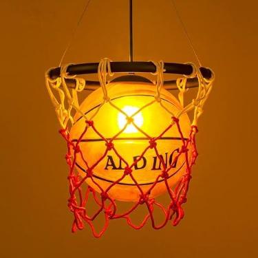 Imagem de LightInTheBox Lustre industrial luminária de teto luminária pendente de basquete luz pendurada branco quente para restaurante, bar, loja esportiva