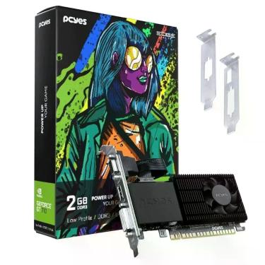 Imagem de Placa de Vídeo PPET7102GBLP Geforce GT 710 2GB DDR3 Low Profile Pcyes