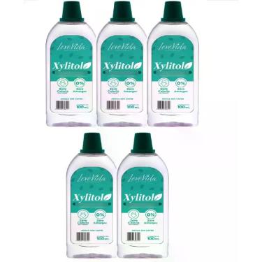 Imagem de kit 5 Adoçante Xylitol Natural Liquido 100ml - Absolut Nutrition
