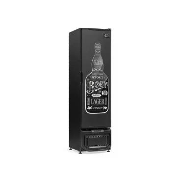 Imagem de Cervejeira 228 Litros Preta Porta Cega Adesivada GCB-23 E PR Gelopar,