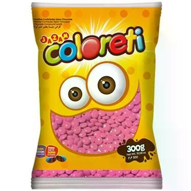 Imagem de Confete Chocolate Coloreti Rosa - 300g - Jazam Alimentos