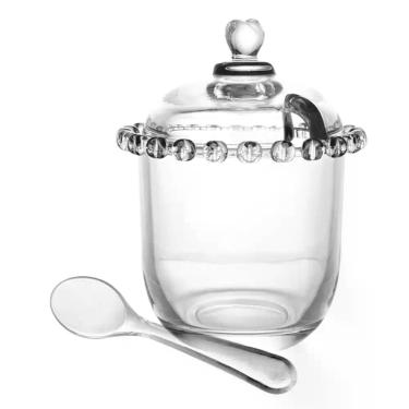 Imagem de Açucareiro de Cristal com Colher Coração Delicado Lyor