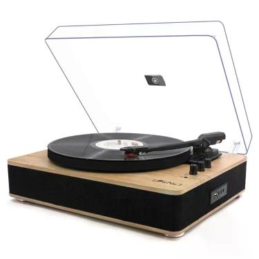 Imagem de Toca-discos de vinil LP&No.1 com acionamento por correia de 3 velocida