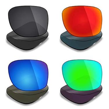 Imagem de Mryok 4 pares de lentes polarizadas de substituição para óculos de sol Ray-Ban RB4258F 52 mm – preto furtivo/vermelho fogo/azul gelo/verde esmeralda